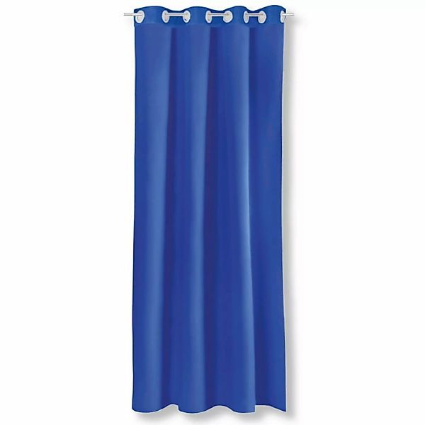 Bestgoodies Dekoschal Ellen Ösen Blickdicht 140 cm x 225 cm Blau 2er Pack günstig online kaufen