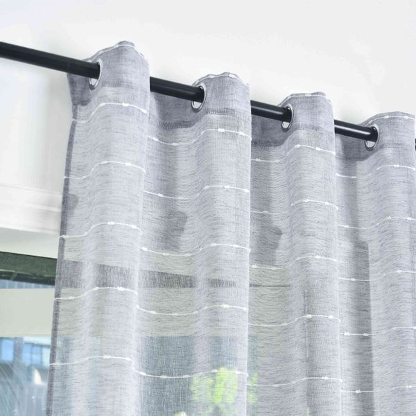 Gardinenbox Gardine (1 St), Ösen, halbtransparent, günstig online kaufen