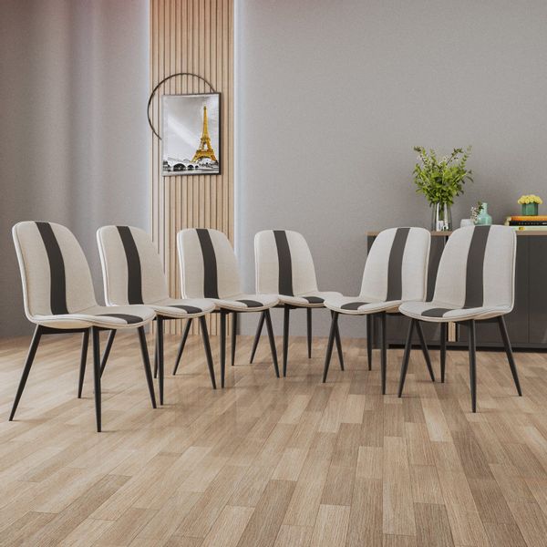 Mondeer Esszimmerstuhl Polsterstuhl, mit Metallbeinen, (6 günstig online kaufen