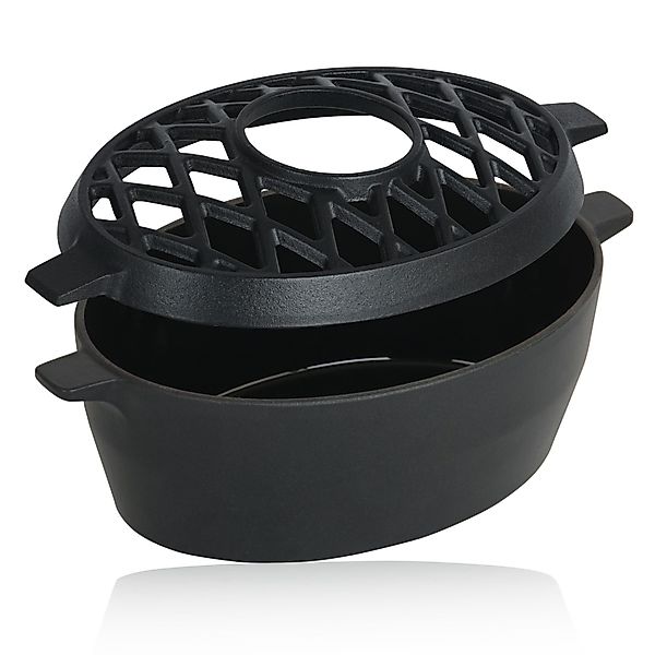 BBQ-Toro Luftbefeuchter Gusseisen Luftbefeuchter emailliert schwarz, günstig online kaufen