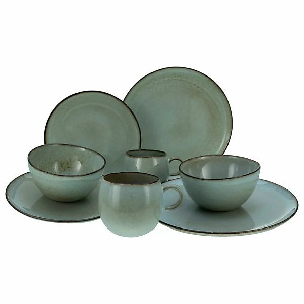 CreaTable Kombiservice Stone Grey grau Steinzeug 8 tlg. günstig online kaufen