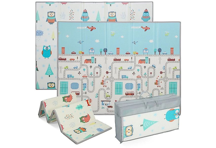 BlingBin Spielmatte Krabbelmatte Faltbar Doppelseitige Baby-Spielmatte Kind günstig online kaufen