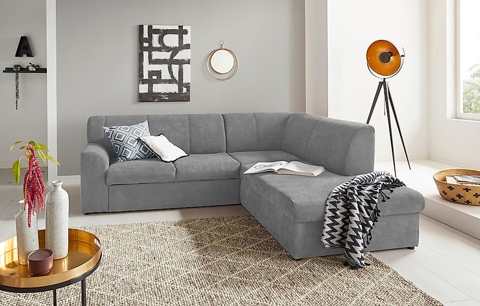 DOMO collection Ecksofa "Topper zeitlos elegant, kompakte Stellmaße, OTTOs günstig online kaufen