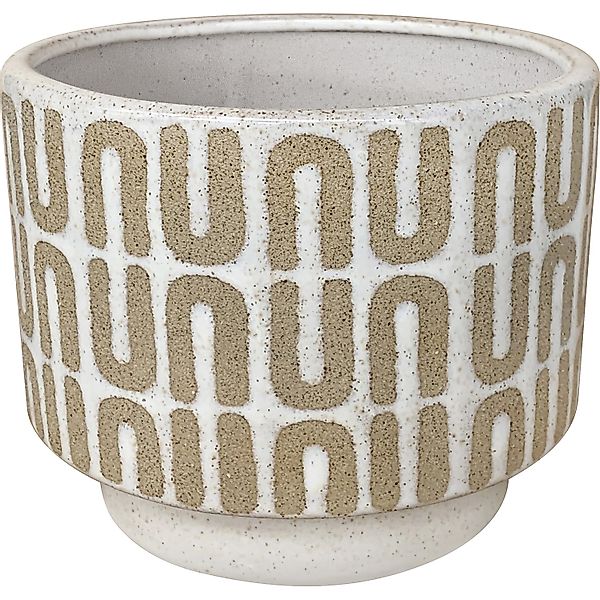 Pflanztopföpfe rundMuster Beige günstig online kaufen