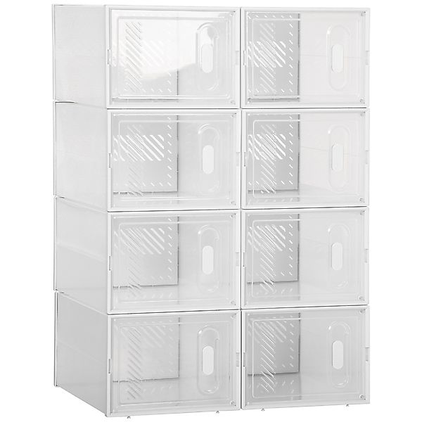 HOMCOM Schuhregal Aufbewahrungsbox mit 8 Fächern, günstig online kaufen