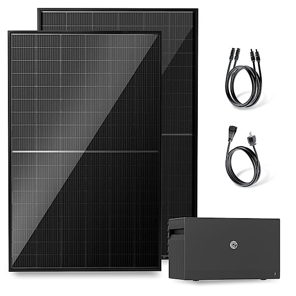 Solakon Balkonkraftwerk 1000W 800W Solaranlage mit Speicher Steckerfertig K günstig online kaufen