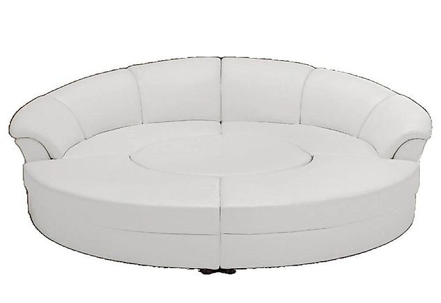 JVmoebel Sofa Runde Xxl Polster Wohnlandschaft Rundsofa Ecksofa Ledersofa, günstig online kaufen