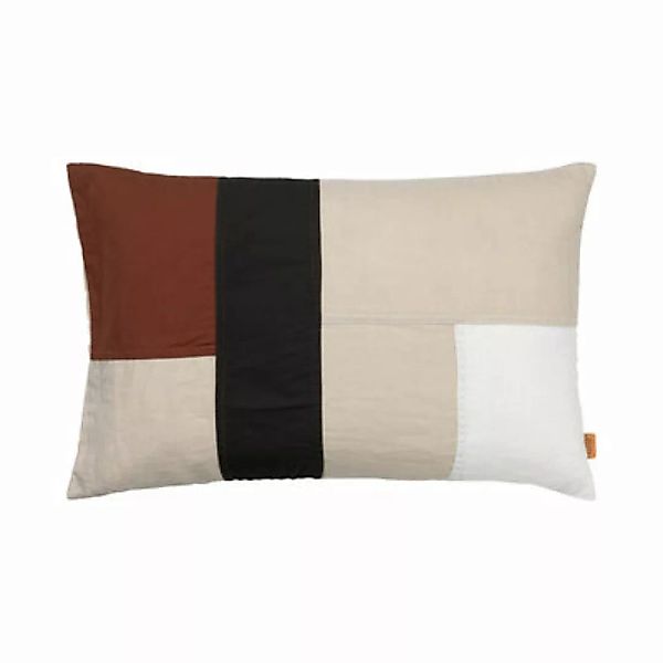 Kissen Part textil bunt / 60 x 40 cm - Leinen & Bio-Baumwolle - Ferm Living günstig online kaufen