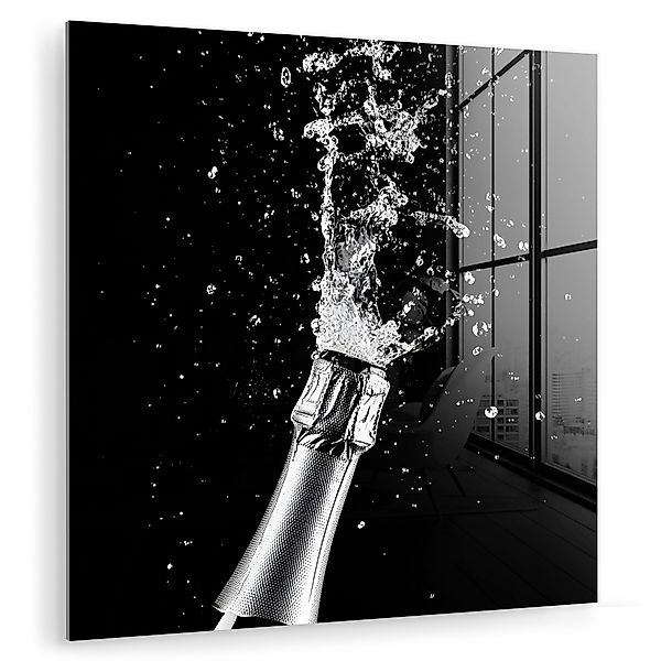 MuchoWow Acrylglasbild Champagner - Schwarz - günstig online kaufen