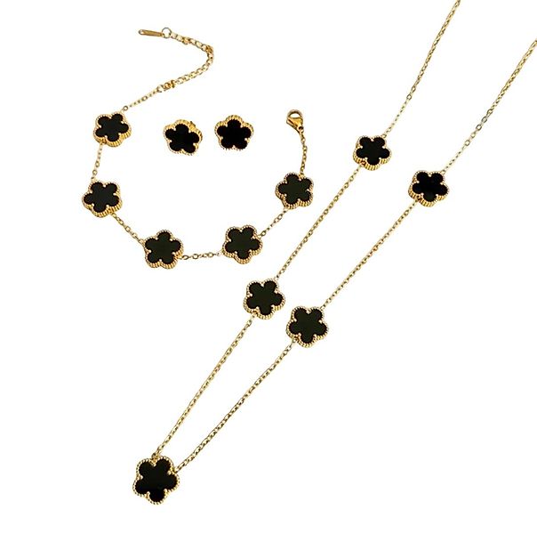 Lale Collection® Schmuckset Gold Kleeblatt Schmuck-Set günstig online kaufen
