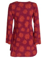 Vishes Tunikakleid Langarm Damen Blumen-Tunika Shirt-Kleid günstig online kaufen
