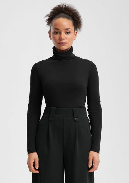 QS Langarmshirt T-Shirt Langarmshirt mit Rollkragen günstig online kaufen