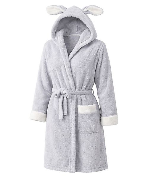 fashionshowcase Bademantel Damen mit Kapuze Flauschig Weich,Wellsoft-Fleece günstig online kaufen