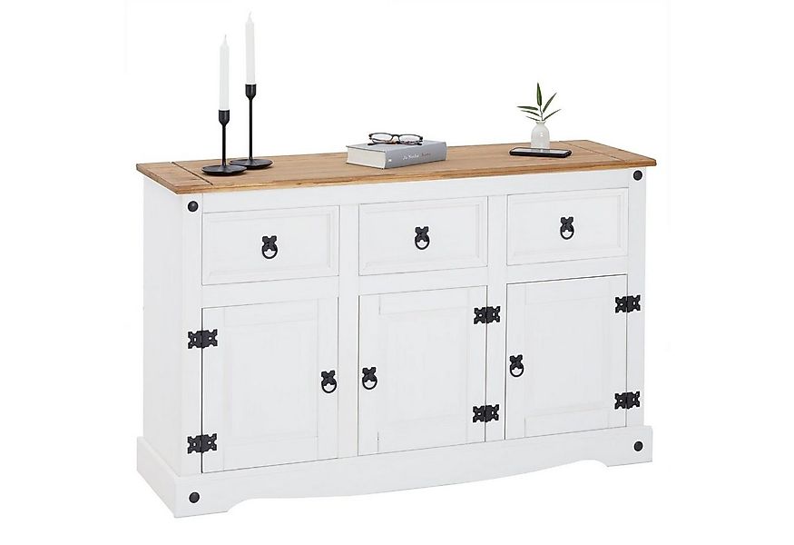 CARO-Möbel Sideboard CAMPO, Sideboard Kommode Highboard Möbel Kiefer massiv günstig online kaufen