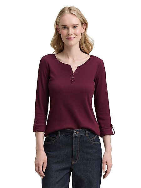 TOM TAILOR Henleyshirt mit Turn-Up-Arm günstig online kaufen