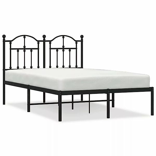 vidaXL Bettgestell mit Kopfteil Metall Schwarz 120x190 cm Modell 31846334 günstig online kaufen
