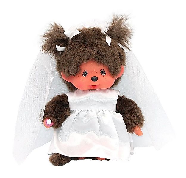 Monchhichi Plüschfigur Braut Mädchen 20 cm Monchhichi Puppe im Hochzeits-Kl günstig online kaufen