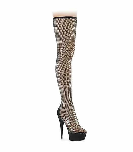 DELIGHT-3009 Overknee Stiefel - PVC transparent| Pleaser (Schuhgröße: EUR 3 günstig online kaufen