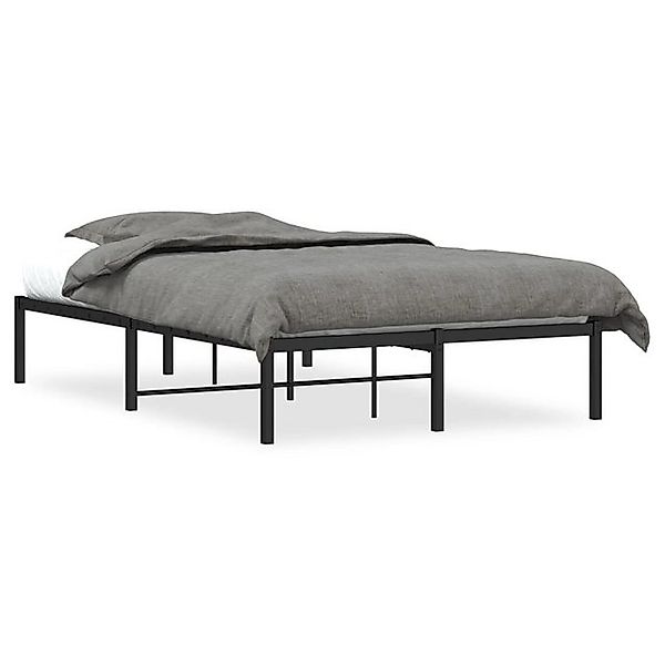 vidaXL Bettgestell, Bettrahmen Metall Schwarz 120x190 cm günstig online kaufen