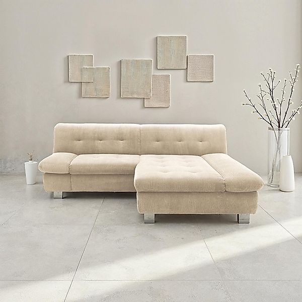 DOMO collection Ecksofa »100031 kompakte Stellmaße, komfortabel und bequem, günstig online kaufen