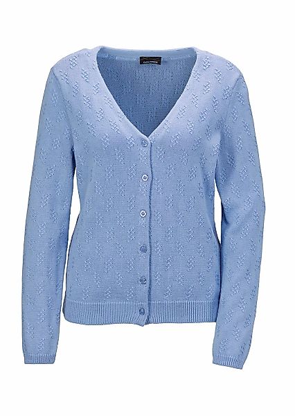 GOLDNER Strickjacke "Kurzgröße Cardigan" Ajourmuster günstig online kaufen