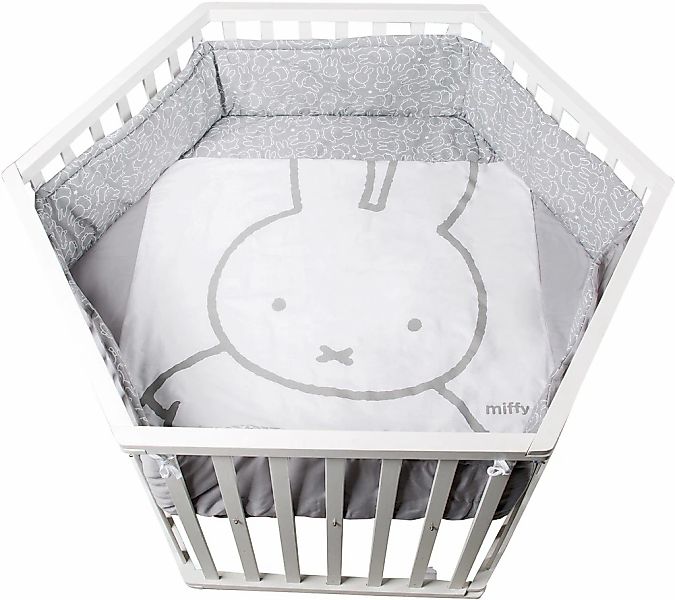 roba Laufgitter "miffy, weiß, 6-eckig" bis 15 kg mit Stoffeinlage und Nestc günstig online kaufen