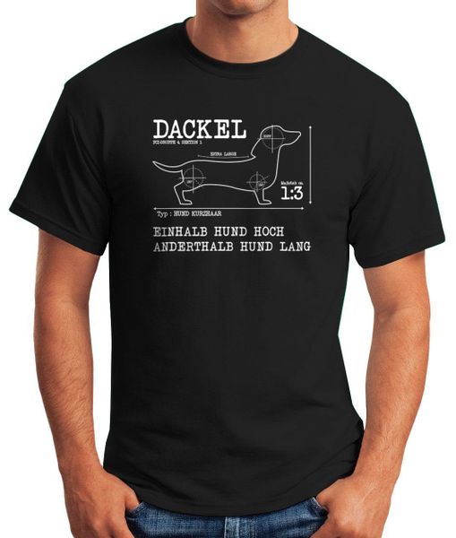 MoonWorks Print-Shirt Herren T-Shirt Dackel lustiges günstig online kaufen