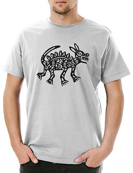 Urban Backwoods Print-Shirt Aztec Dog Herren T-Shirt Aztecs Azteken Inka Ma günstig online kaufen