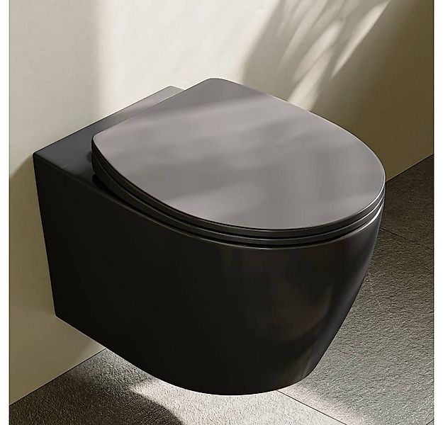 HOROW Tiefspül-WC Hänge WC Komplettset - Spülrandlos Toilette, Hänge WC, Ab günstig online kaufen