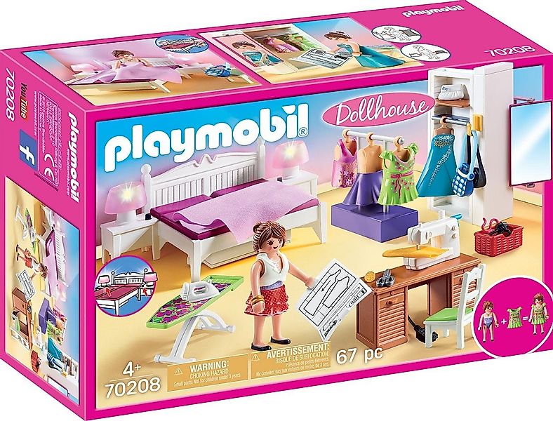 Playmobil® Schlafzimmer mit Nähecke (70208), Dollhouse Konstruktions-Spiels günstig online kaufen