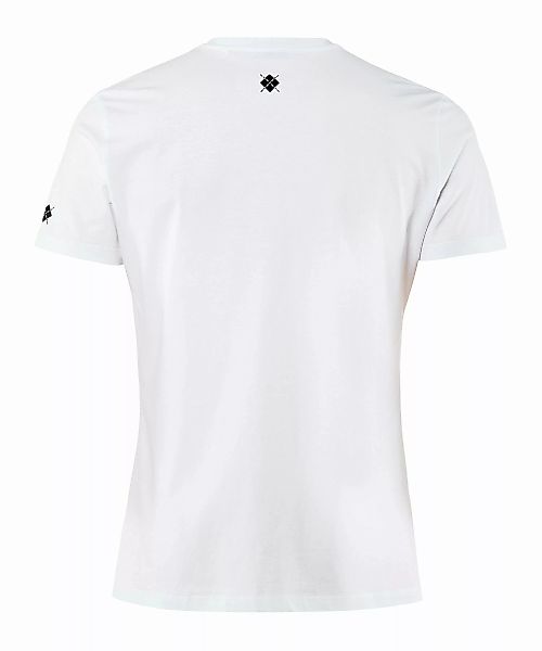 Burlington Herren T-Shirt V-Ausschnitt, M, Weiß, Raute, Baumwolle, 2169010- günstig online kaufen