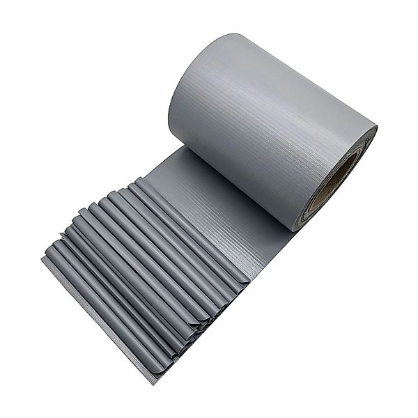 KARAT PVC Sichtschutzstreifen 19 cm x 35 m für Gartenzäune Blickdicht Grau günstig online kaufen
