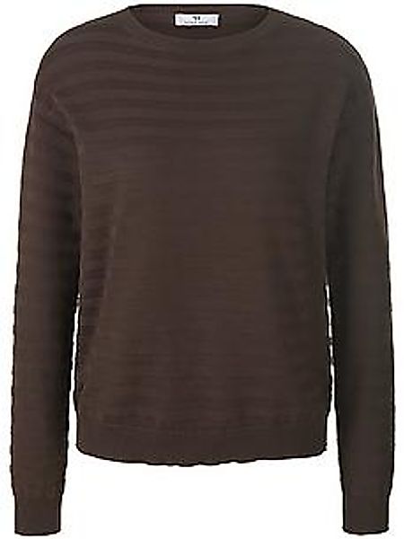 Rundhals-Pullover aus 100% SUPIMA®-Baumwolle Peter Hahn braun günstig online kaufen