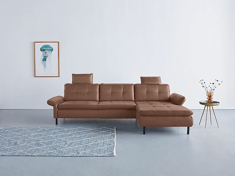Home affaire Ecksofa "Birkholm L-Form" Armlehnverstellung, auch in Easy Cle günstig online kaufen
