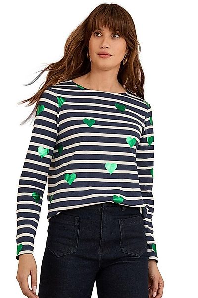 Love & Roses Langarmbluse Love & Roses Jersey-Oberteil mit Folienherzen (1- günstig online kaufen