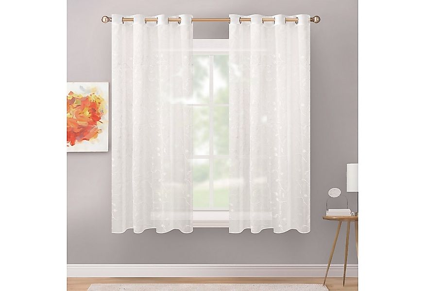 Delindo Lifestyle Gardine Serie Monique (2 St), Ösen, halbtransparent, Voil günstig online kaufen