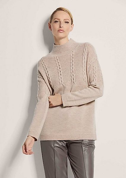 MADELEINE Strickpullover Stilvoller Wollpullover mit Stehkragen Winterpullo günstig online kaufen