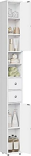 EUGAD Hochschrank (1-St) Badschrank, mit Schubladen, Fächern, Weiß, 20x180x günstig online kaufen