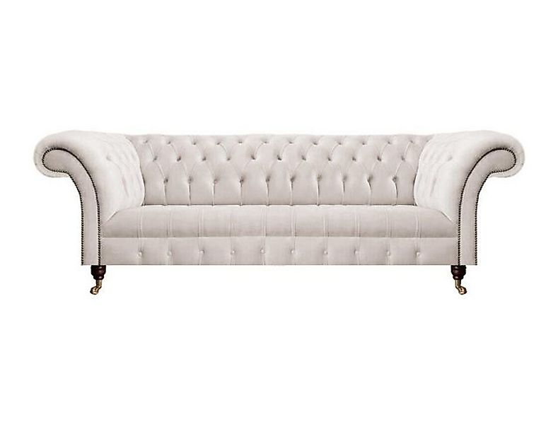 JVmoebel Chesterfield-Sofa Weiß Sofa Dreisitze Couch Polstermöbel Einrichtu günstig online kaufen