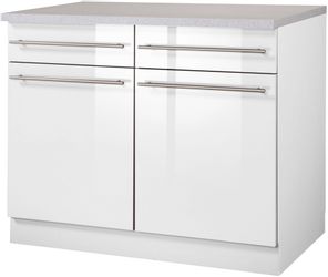 wiho Küchen Unterschrank "Chicago" 100 cm breit, 2 Schubkästen und 2 Türen, günstig online kaufen