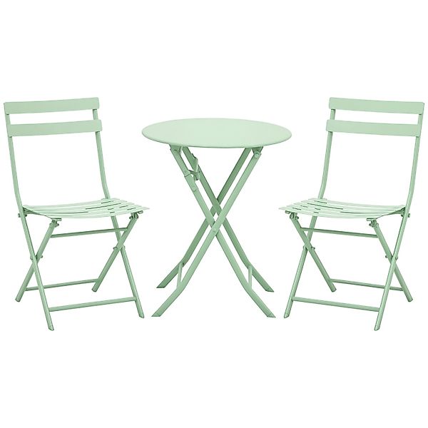 Outsunny Gartenmöbel-Set für 2 Personen Metall 60L x 71H cm günstig online kaufen