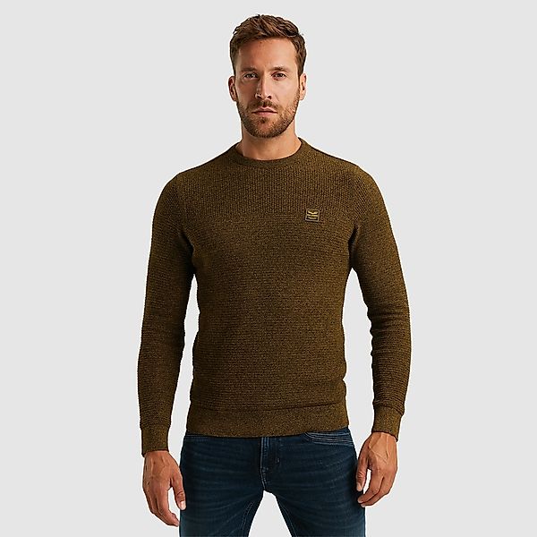 PME LEGEND Rundhalspullover "Crewneck collar cotton mouline", mit Logostick günstig online kaufen
