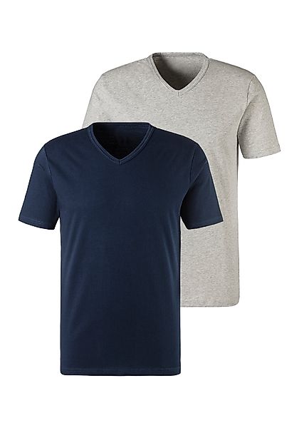 H.I.S Unterziehshirt 2 Stk. tlg., mit V-Ausschnitt und kleinem Logo, Unterh günstig online kaufen