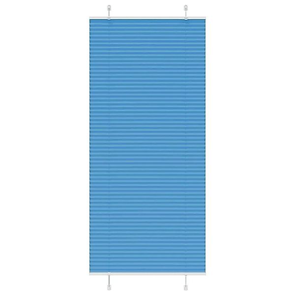 vidaXL Plissee Blau 95x200 cm Stoffbreite 94,4 cm Polyester 4015210 günstig online kaufen