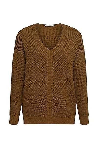 edc by Esprit V-Ausschnitt-Pullover Locker gestrickter Pullover mit V-Aussc günstig online kaufen