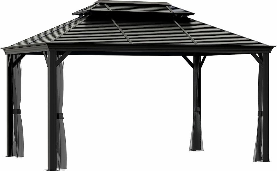 Sojag Pavillon "Mykonos" BxTxH: 423x298x291 cm, inkl. Westmann Heizstrahler günstig online kaufen