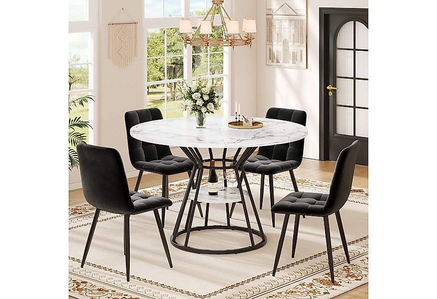 i@home Essgruppe Tischset (5-teilig), runder Esstisch, 100 x100x76 cm (inkl günstig online kaufen