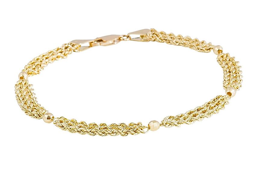 Vivance Armband Goldarmband, mit facettierten Kügelchen günstig online kaufen