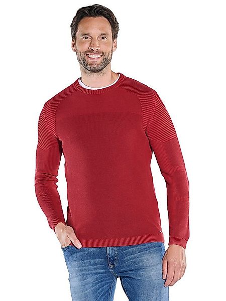 Engbers Rundhalspullover engbers Herren Pullover aus Baumwolle, Rot günstig online kaufen