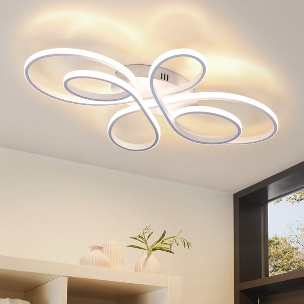 ZMH LED Deckenleuchte Whonzimmer Modern Schmetterlingforming günstig online kaufen